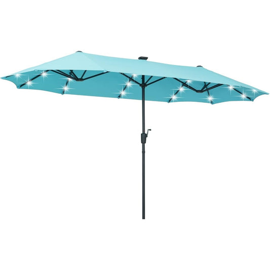 13 FT Patio Umbrella with Solar LED Lights - Ultimate Shade